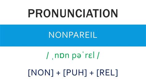 pareil def|how do you pronounce nonpareil.